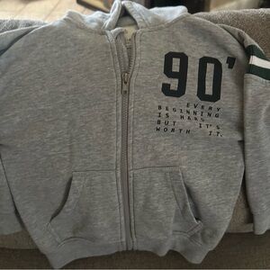 Zara Gray Kids Hoodie with 90's Graphic